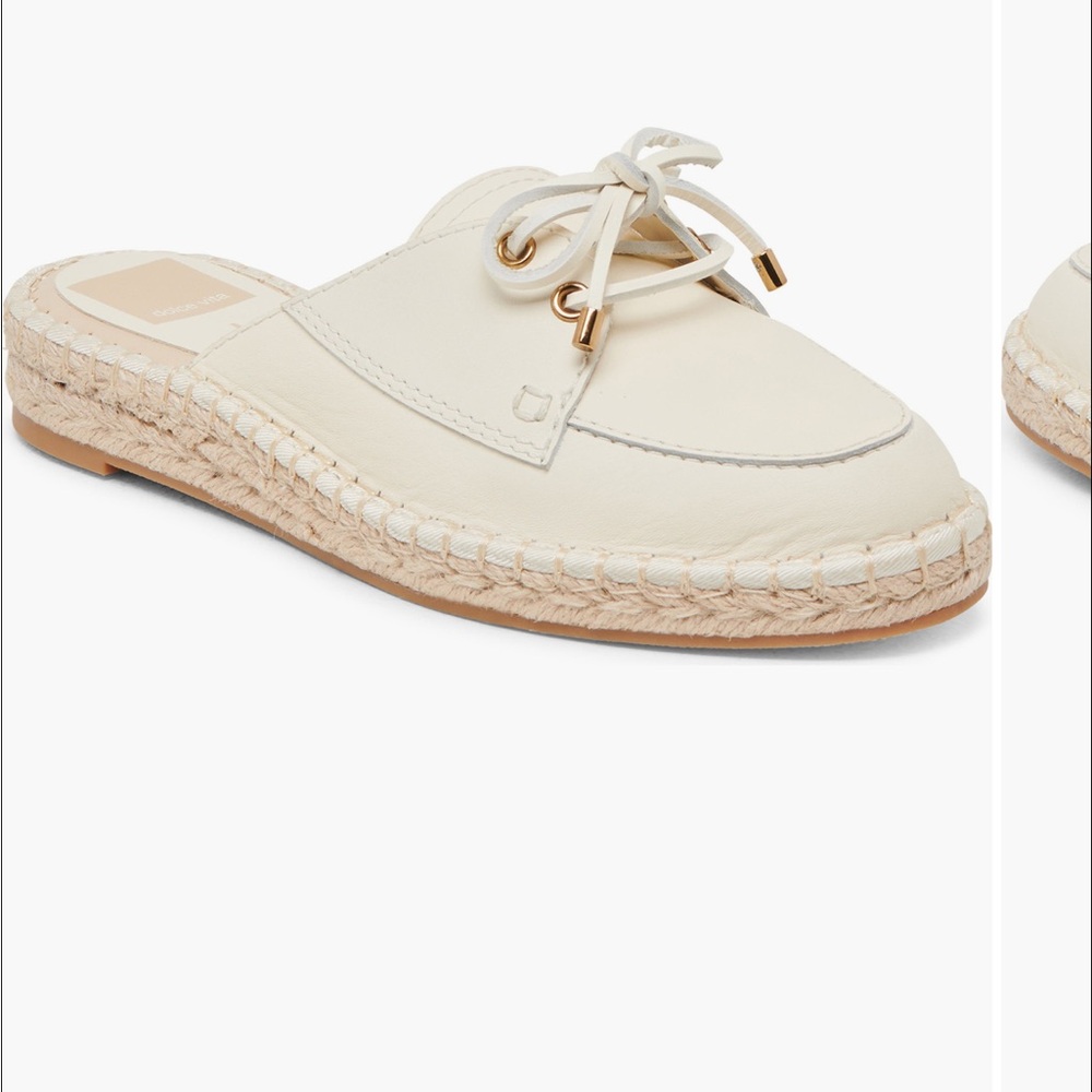 Elegant Cream Espadrille Mules